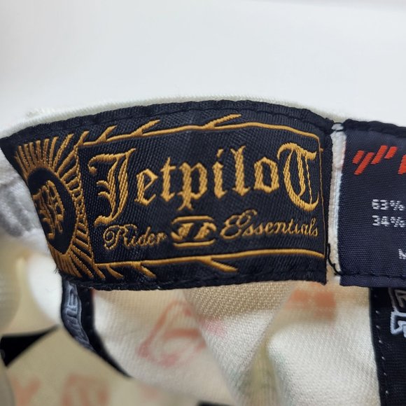 Jetpilot Cap: Cream - Lipstick Diamonds and Kisses Pattern- Flexfit - OSFA Hat - Picture 14 of 14